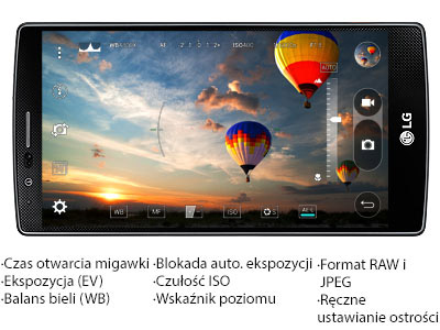 LG G4 tryb manualny