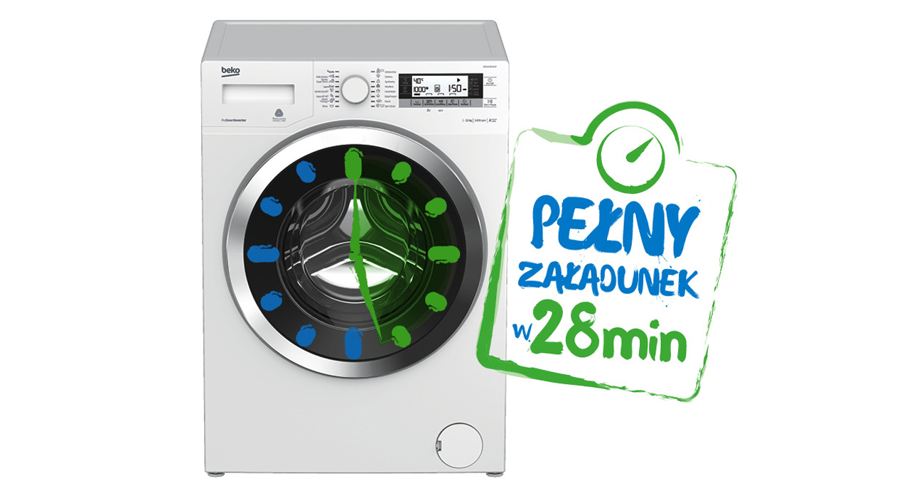 program codziennie szybko pełen załadunek pralki beko w 28 minut