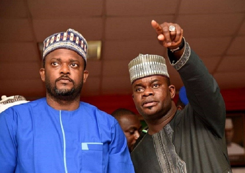 Kogi Governor Yahaya Bello (right) with his Deputy, Edward Onoja [Western Point Nigeria]