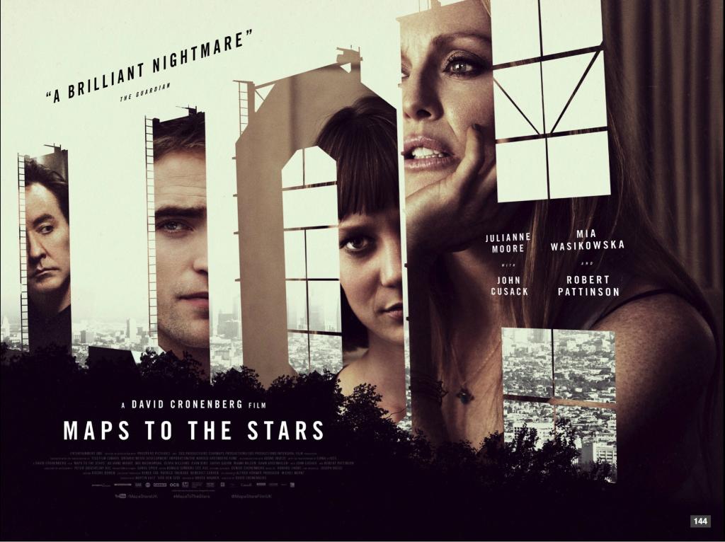 Na plakacie zapowiadającyh film Davida Cronenberga wykorzystano słynny znak HOLLYWOOD na wzgórzach Los Angeles