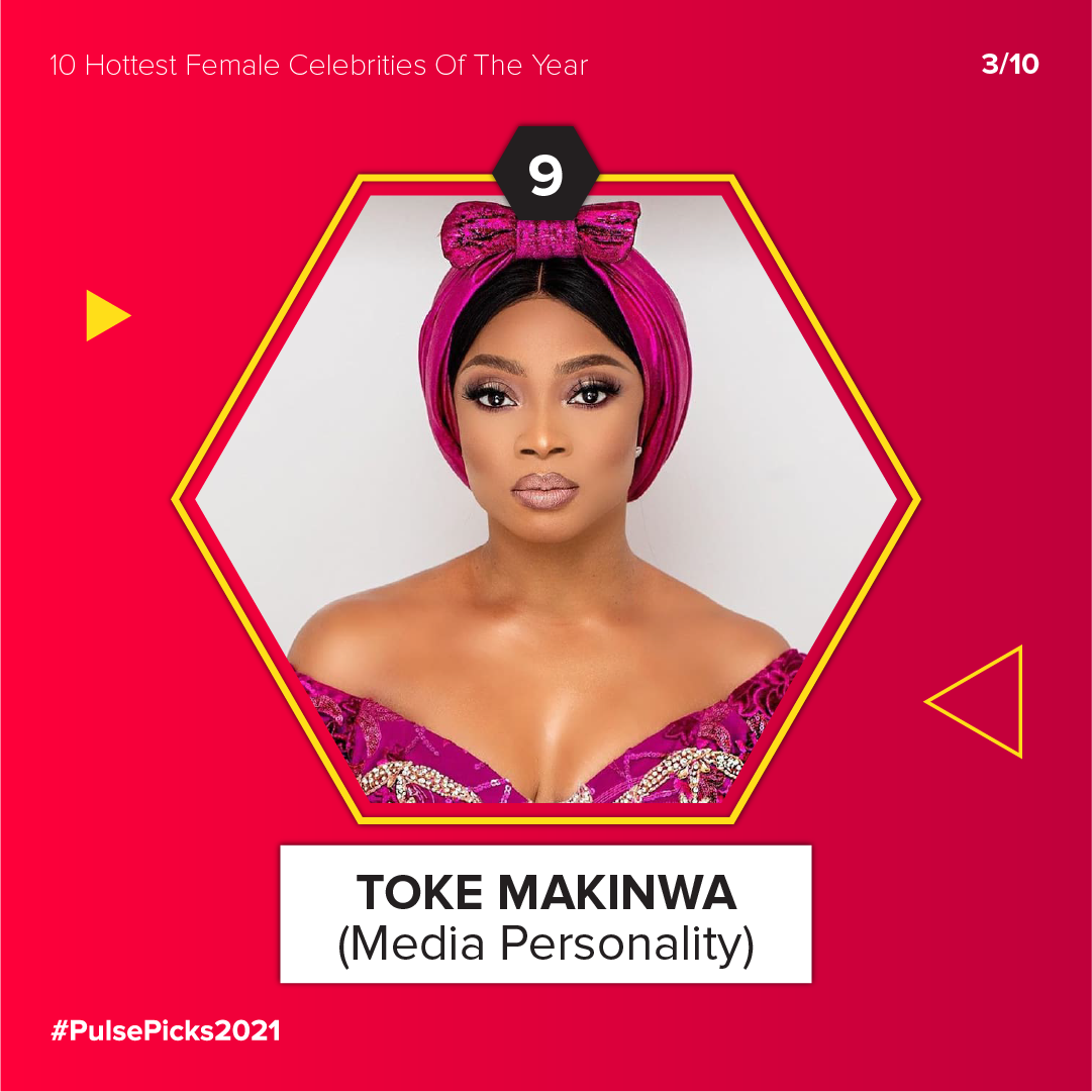 Toke Makinwa has become a regular on this list 