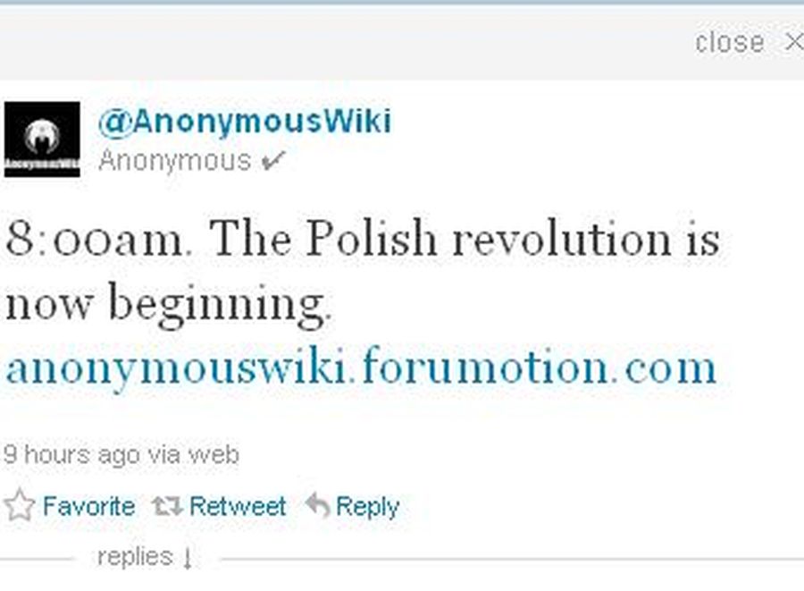Na Twitterze pojawia się winowajca: grupa hakerska Anonymous