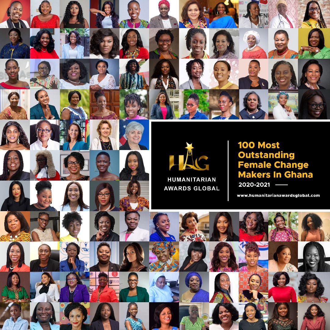 Humanitarian Awards Global: 100 Most Outstanding Female Change Makers in Ghana 2020-2021