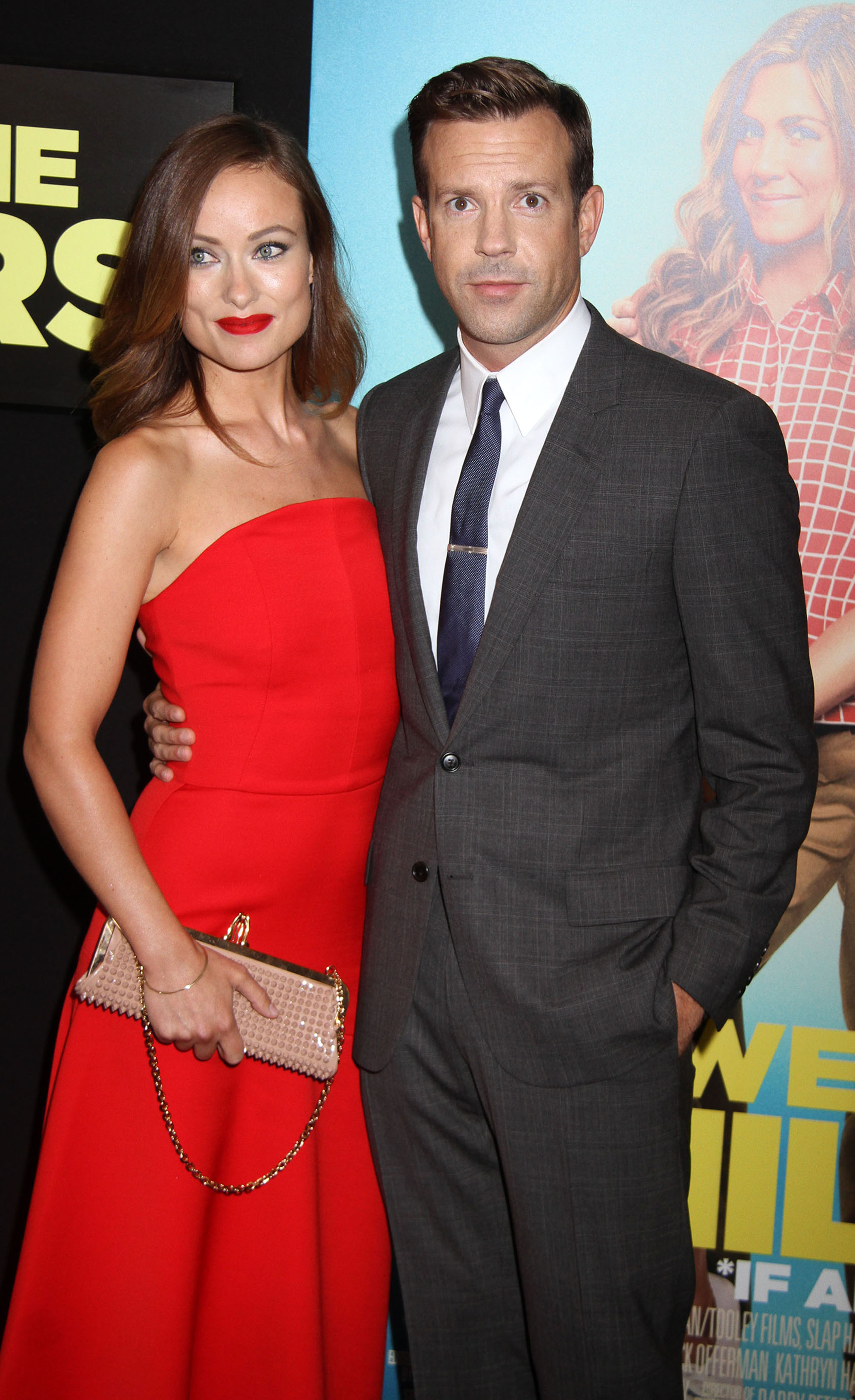 Jason Sudeikis z żoną Olivią Wilde na premierze