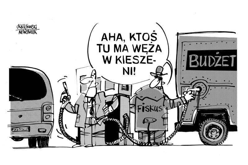 Wąż w kieszeni fiskus budżet tankowanie paliwo