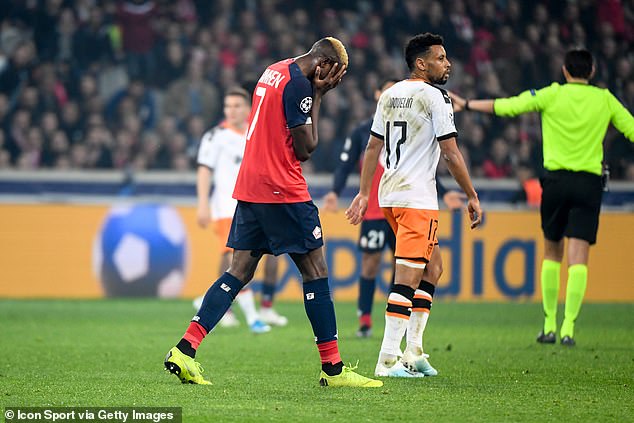 Victor Osimhen had a frustrating evening as Lille battled to a 1-1 draw at home to Valencia (Icon Sport via Getty Images)