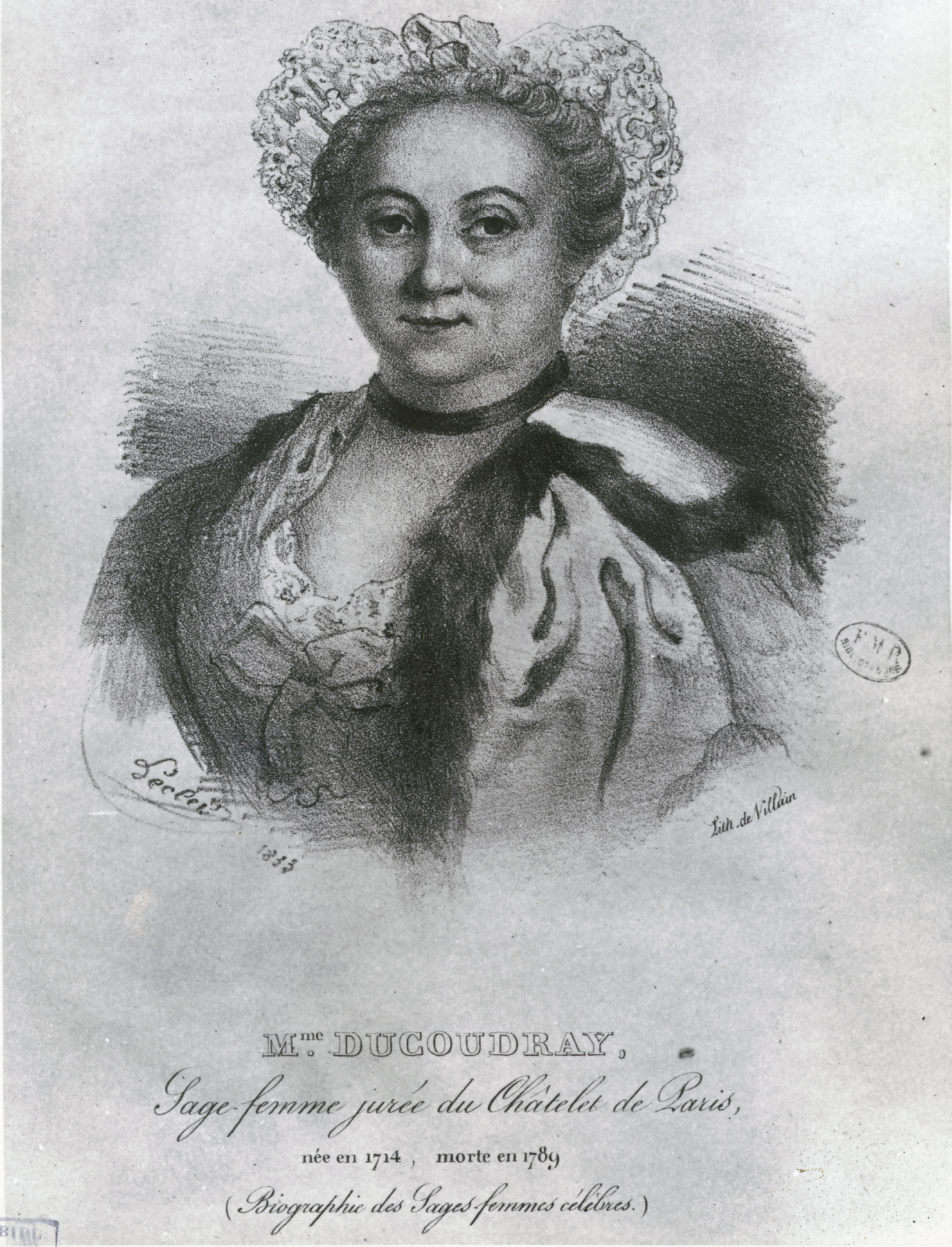 Madame du Coudray, autorka pierwszego podręcznika dla kobiet szkolących się w zawodzie położnych z 1795 r.
