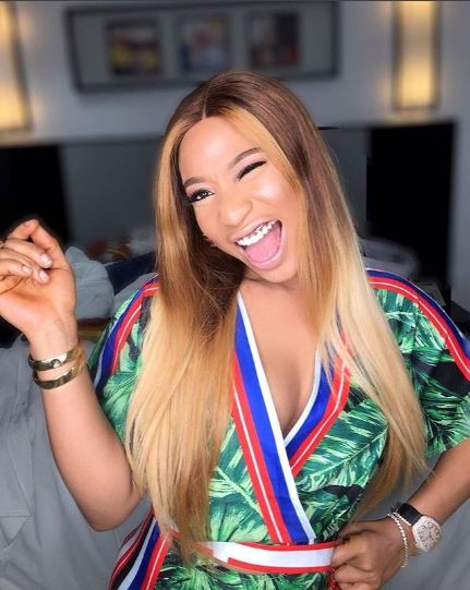 Tonto Dikeh is thankful for all the past mistakes in her life which have helped to make her the 'man' she is today. [Instagram/TontoDikeh]