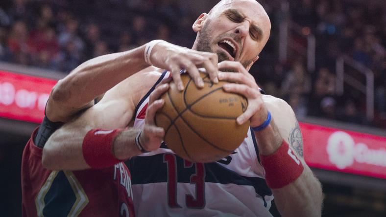 Marcin Gortat in the game against the New Orleans Pelicans