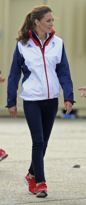 Małżonka księcia Williama miała na sobie sportowe ubrania marki Adidas oficjalnego sponsora igrzysk olimpijskich w Londynie