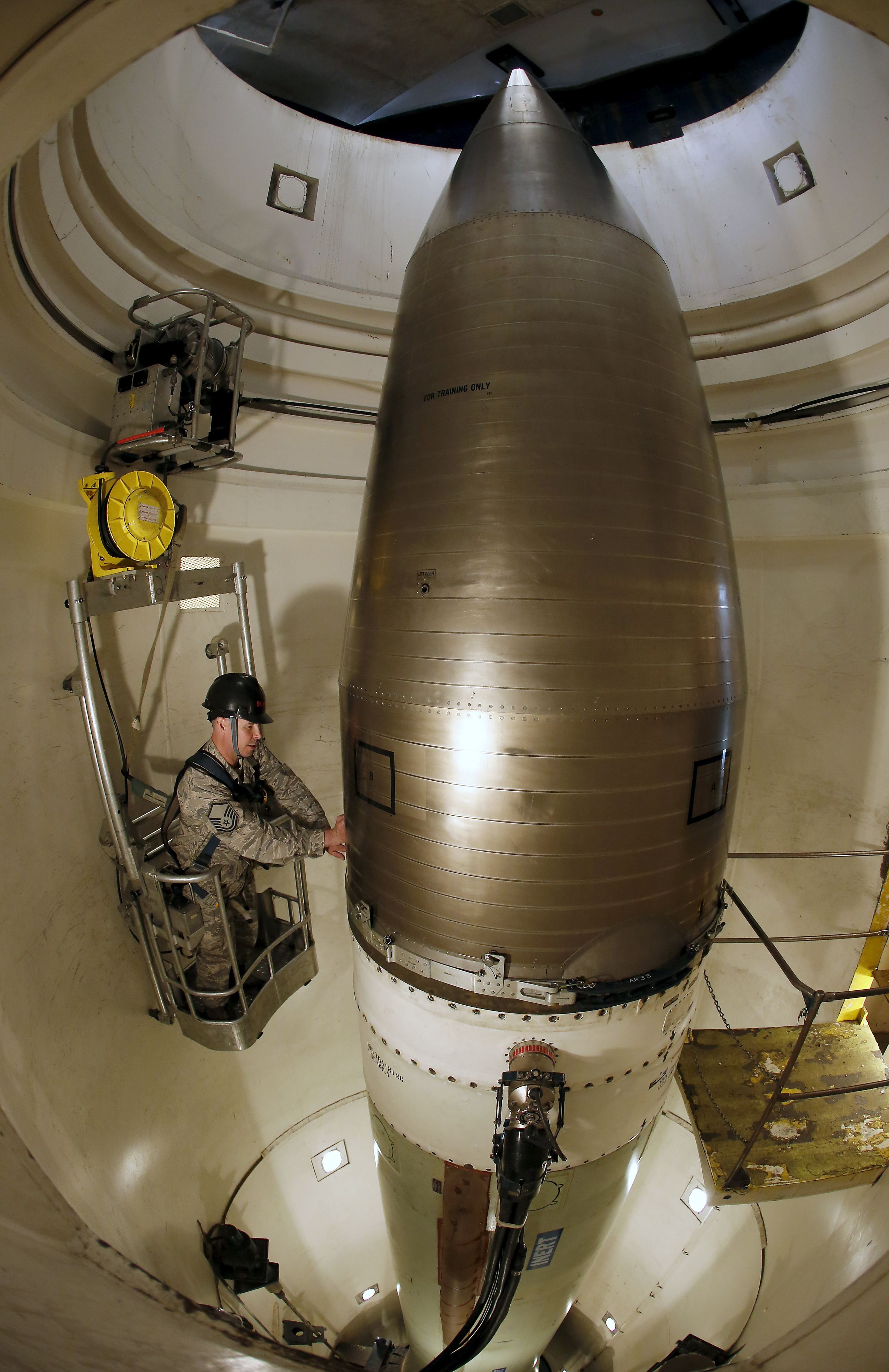 Baza Minot dysponuje 150 rakietami Minuteman III zdolnymi do przenoszenia głowic jądrowych...