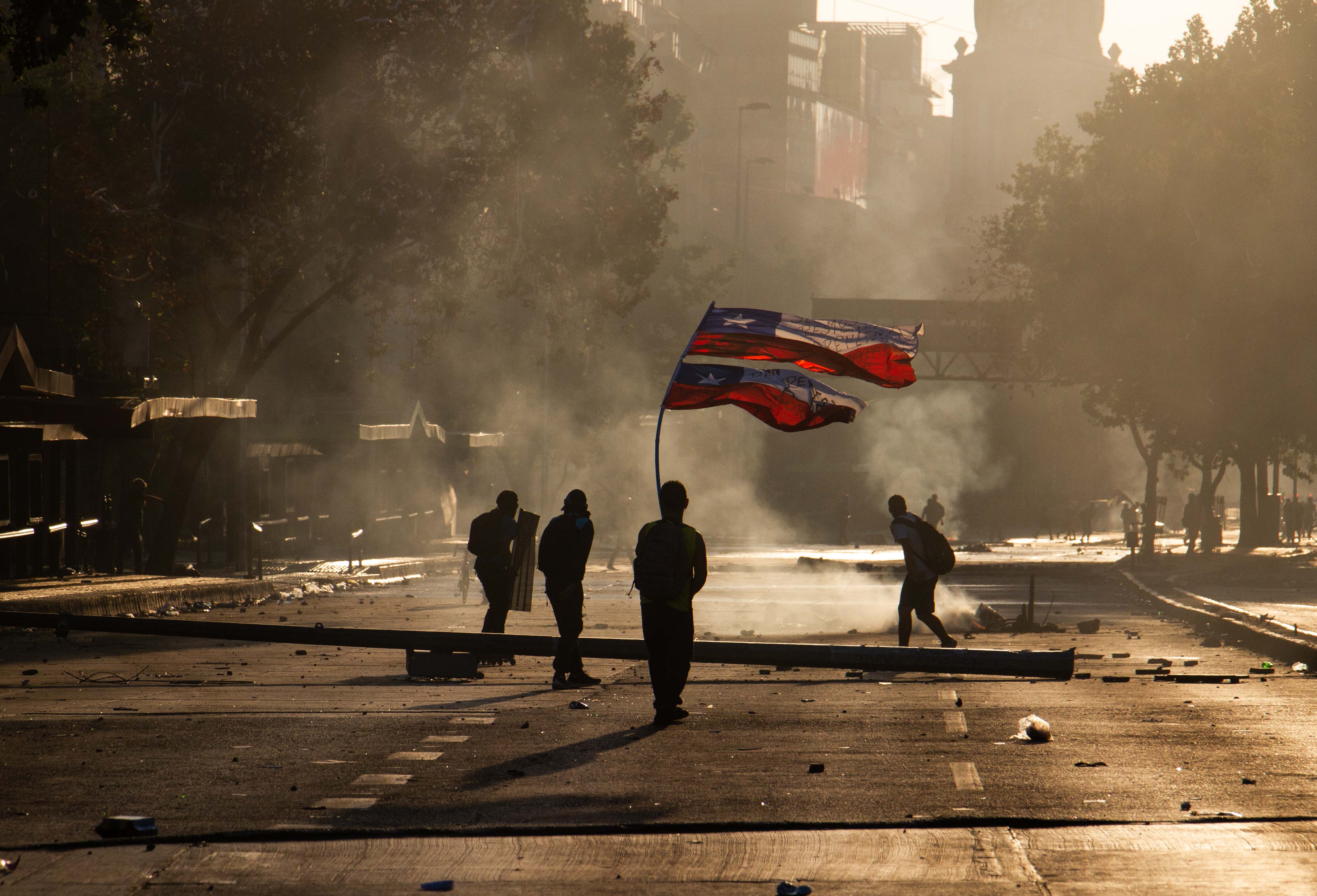 Chile Santiago protesty demonstracje zamieszki wojsko amunicja 