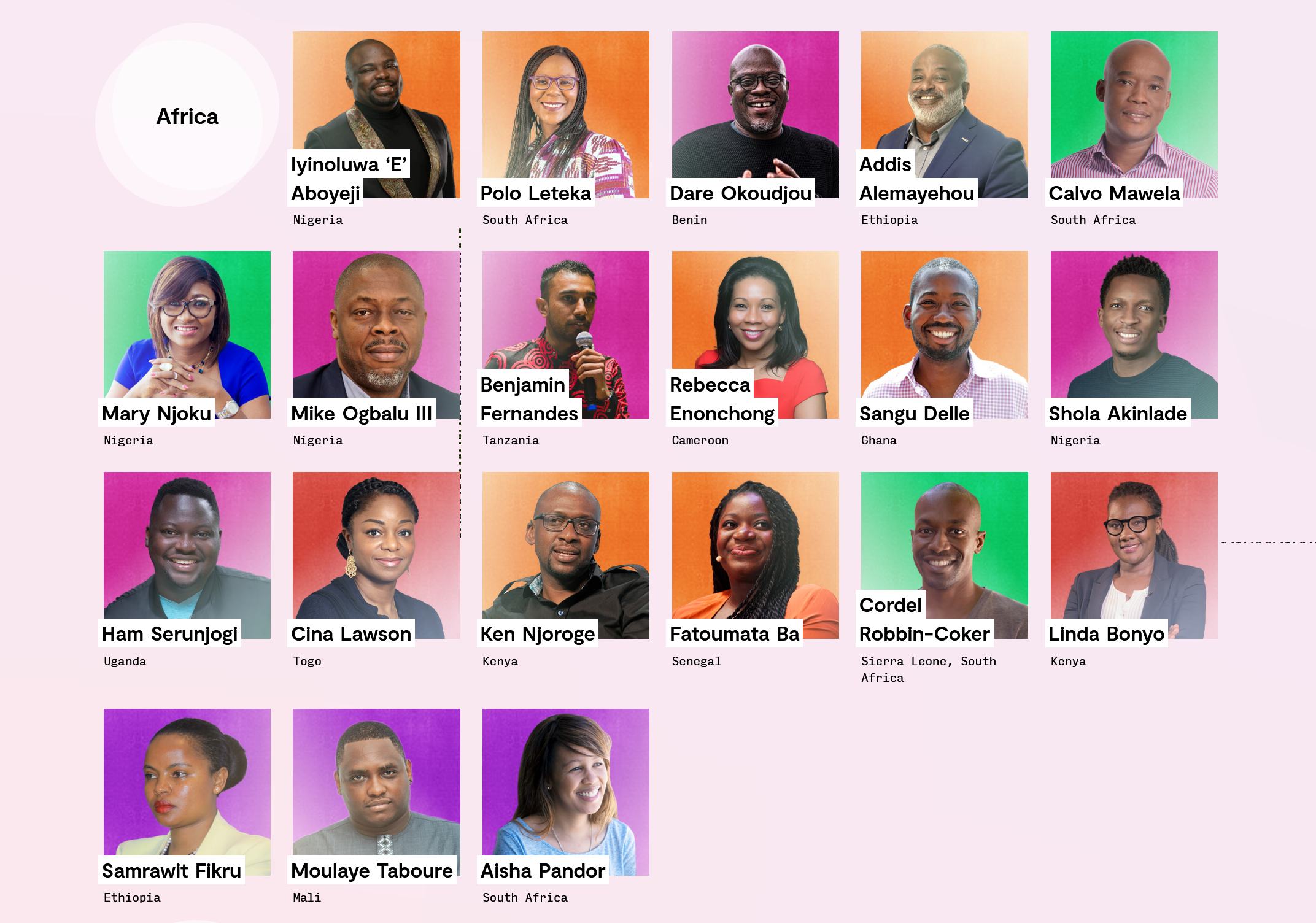 Meet the 20 African business leaders named among this year\'s 100 Global Tech Changemakers
