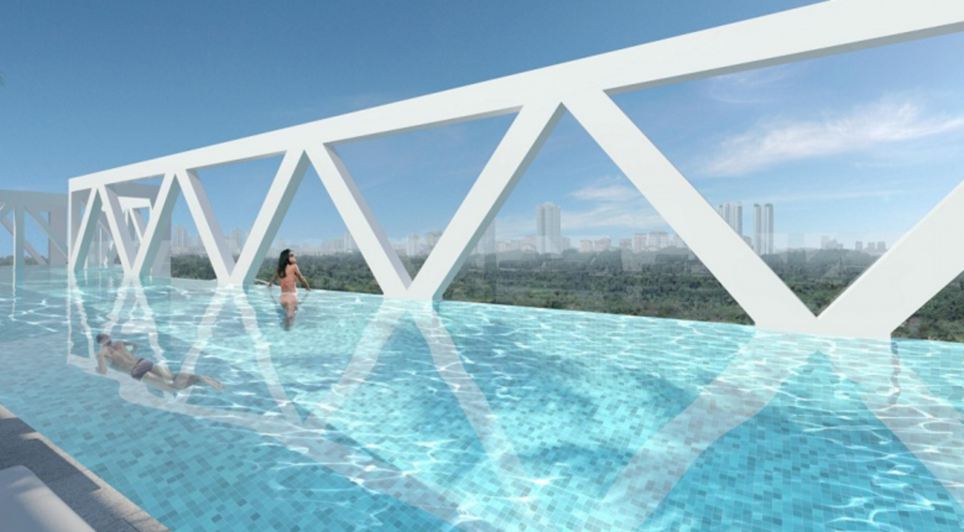 Wieżowiec został zaprojektowany przez izraelsko-kanadyjską firmę architektoniczną.