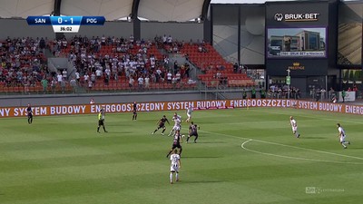 Sandecja - Pogoń (0:1): Formella szukał kolejnego trafienia, ale tym razem powstrzymał go Gliwa