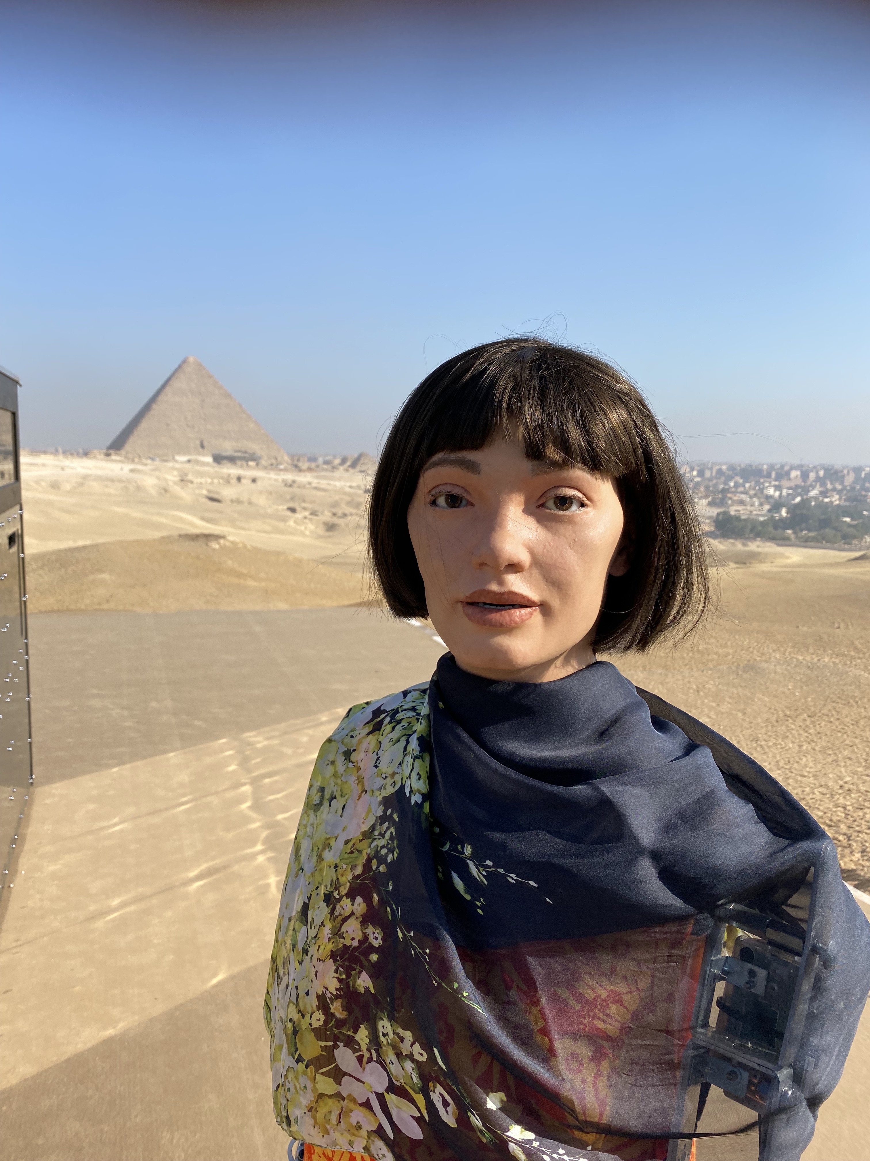 AiDa w piramidach w Gizie Egipt