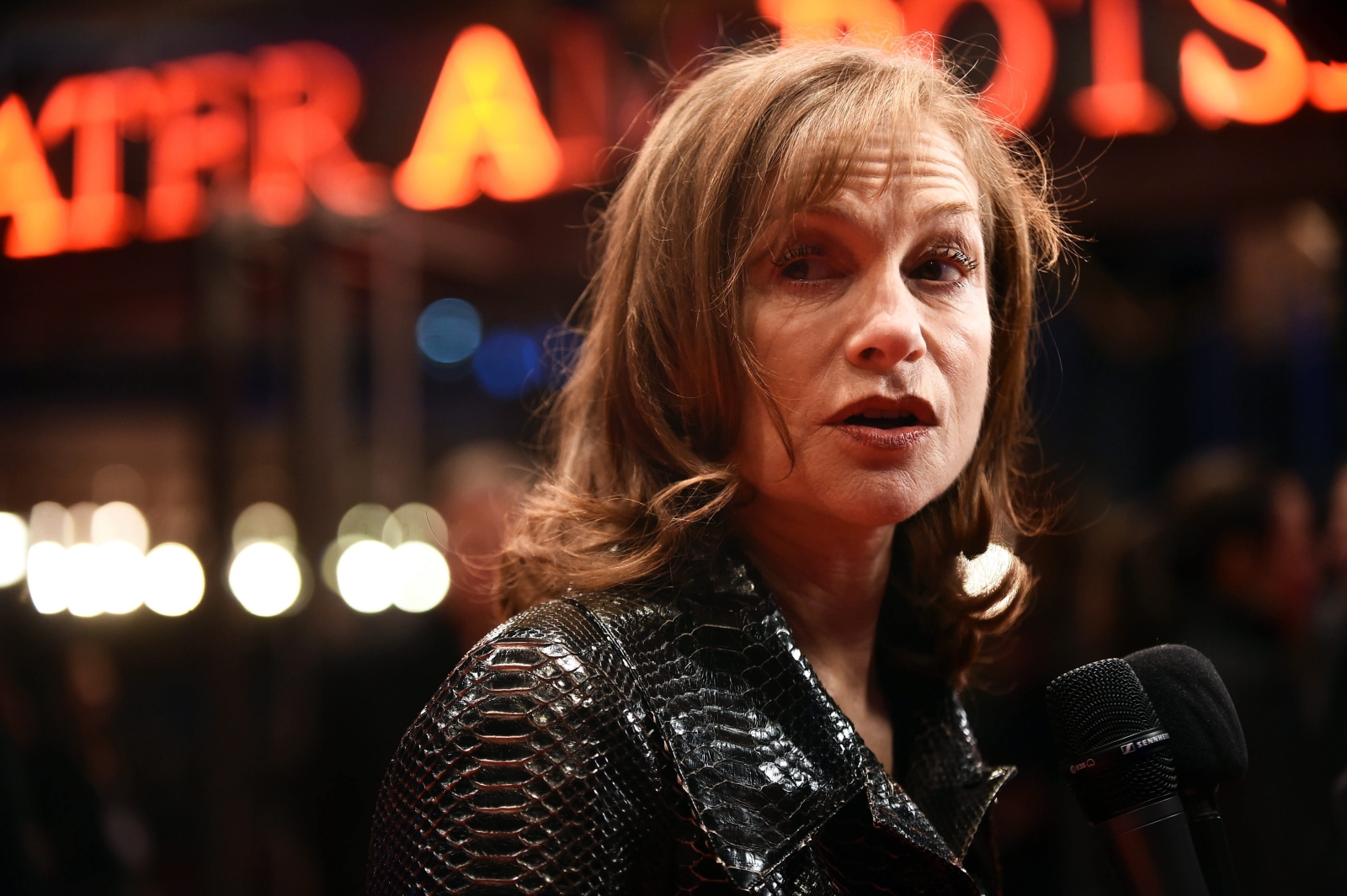 Isabelle Huppert na premierze filmu