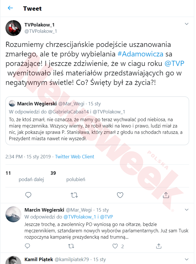 Aktywność troll-kont w sprawie Pawła Adamowicza i TVP