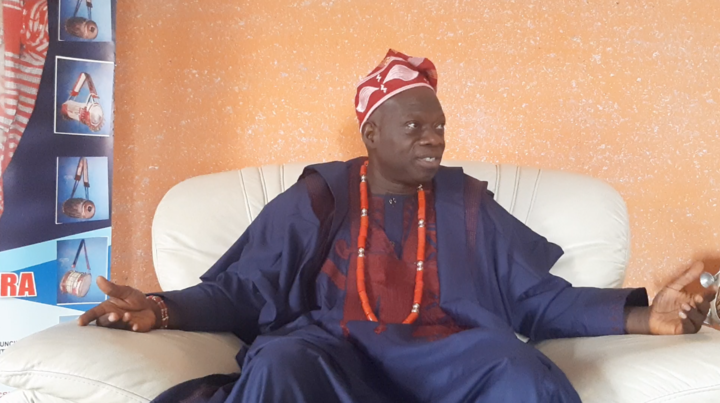 Olu Of Igbo-Ora, Oba Jimoh Olajide Titiloye at his Palace in Igbo Ora