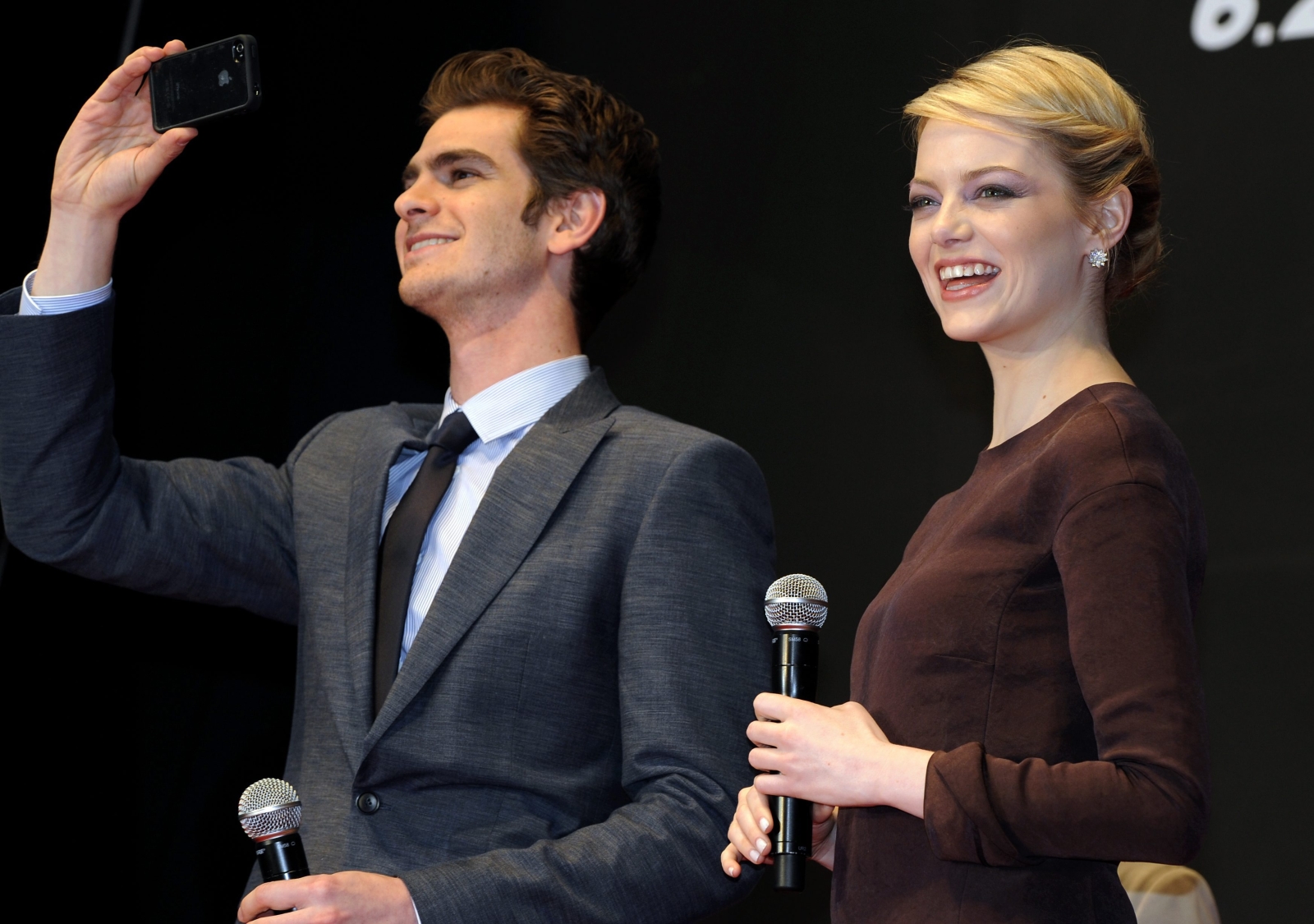 Emma Stone i Andrew Garfield na premierze