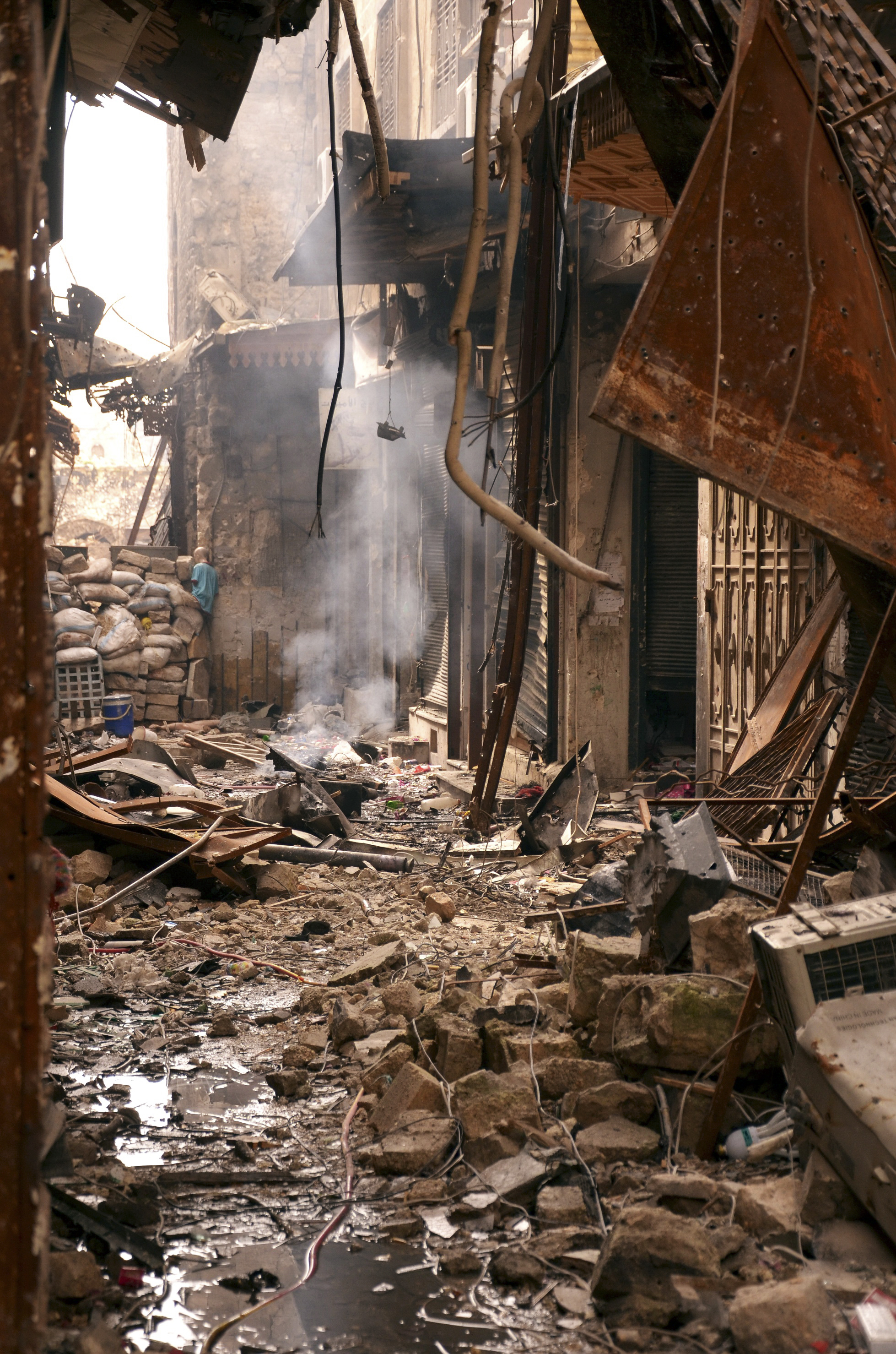 Zniszczone Stare Miasto w Aleppo, 2013