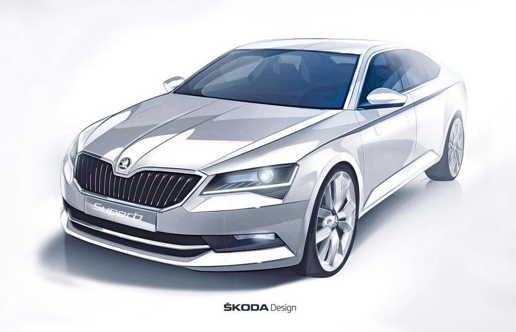 Tak wygląda nowa skoda superb bez maskowania - pierwszy szkic zdradza wygląd największej limuzyny czeskiej marki. Co tu dużo mówić - najnowsze dzieło stylistów przypomina… mniejszą octavię. Kiedy auto pojawi się w Polsce?