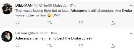 reactions as Israel Adesanya survives Drake curse with victory against Jared Cannonier