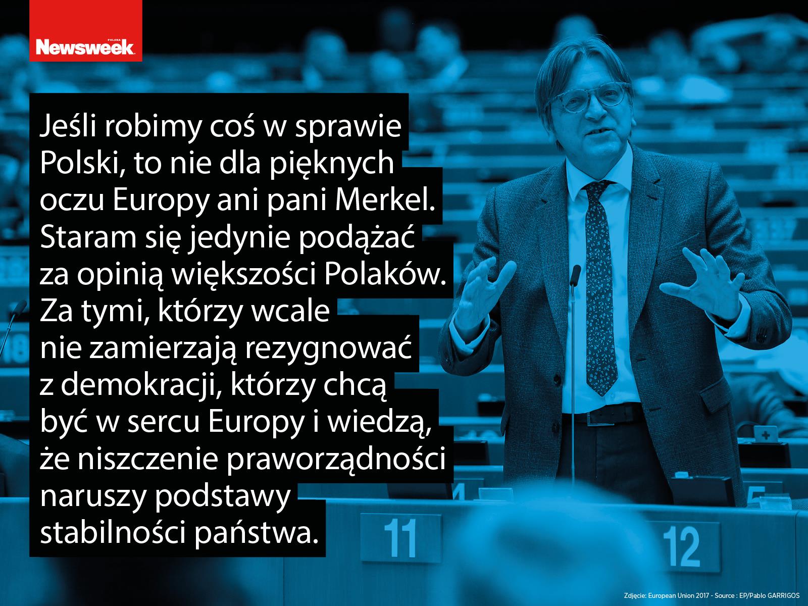 Guy Verhofstadt, Newsweek Polska
