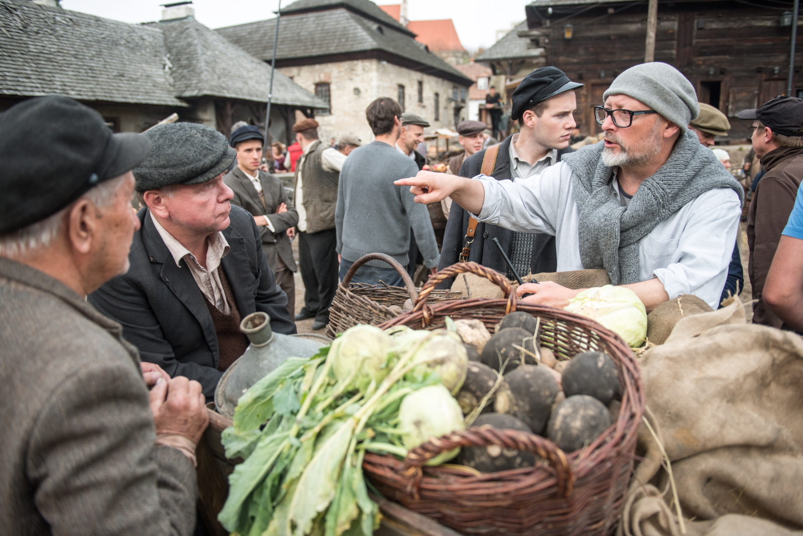 Reżyser Wojciech Smarzowski i odtwórca głównej roli Adrian Zaremba na planie najnowszego filmu Smarzowskiego