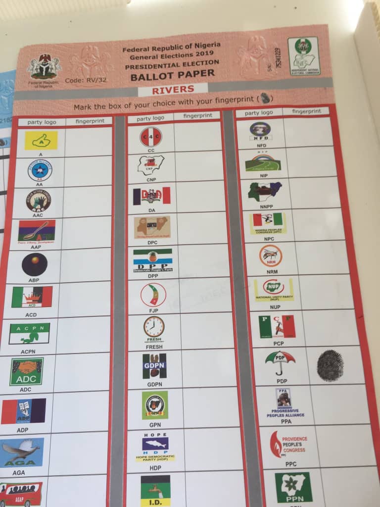 The colours of the Peoples Coalition Party (PCP) and the main opposition Peoples Democratic Party (PDP) were too obviously similar on the ballot paper that many believe it's the only reason the new party, registered in August 2018, finished third in the presidential election