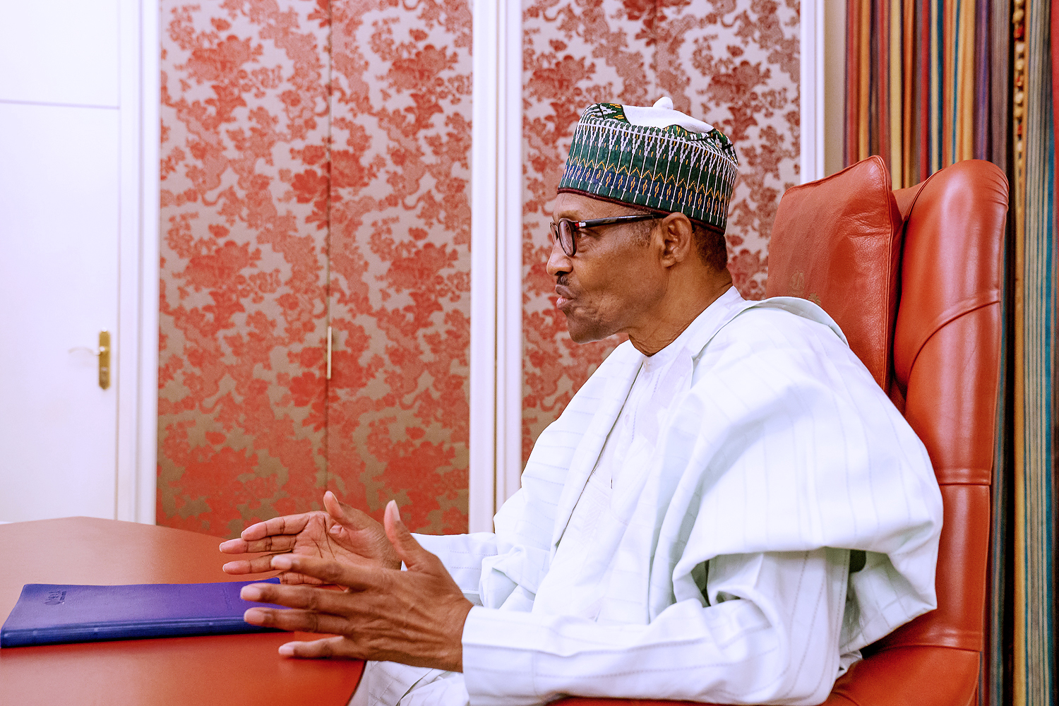 President Muhammadu Buhari directs the Ayo Salami panel to submit its interim reports about Ibrahim Magu to him from time to time.[Twitter/@NigeriaGov]