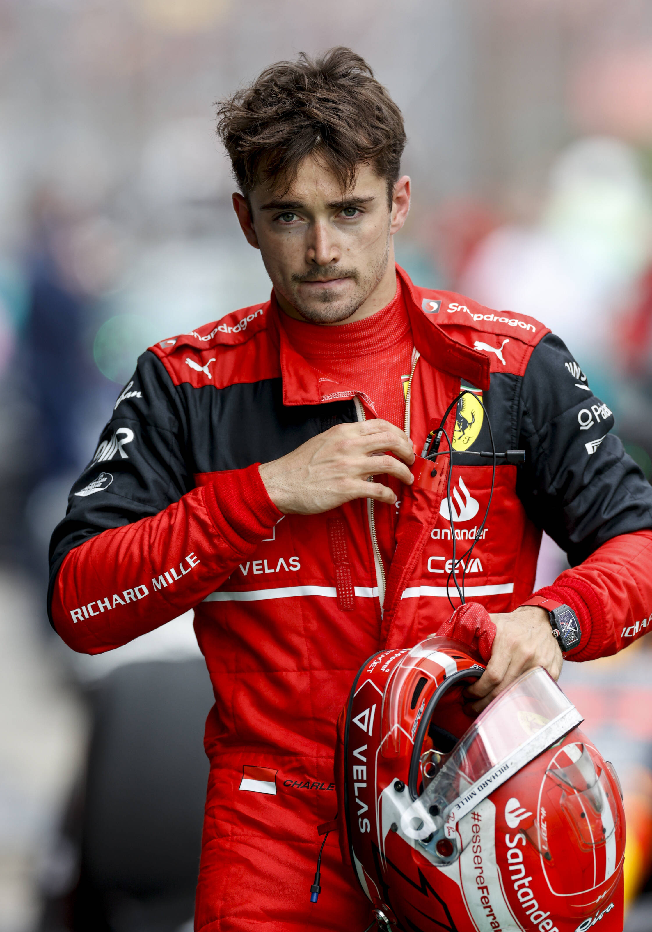 Charles Leclerc visibly unhappy after finishing sixth 