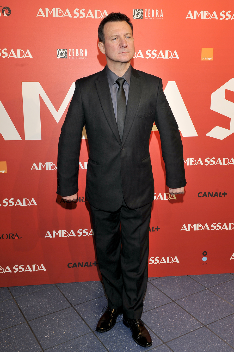 Robert Więckiewicz na premierze filmu