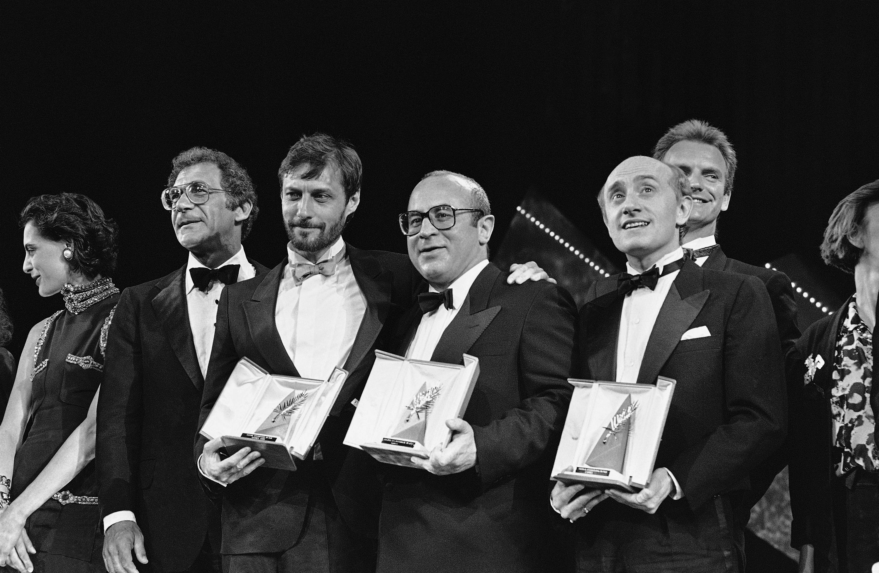 Bob Hoskins odbiera Złotą Palmę dla najlepszego aktora na Festiwalu w Cannes w 1986