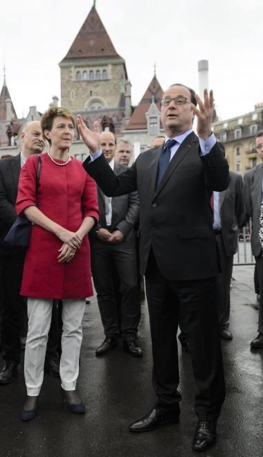 Simonetta Sommaruga i Francois Hollande