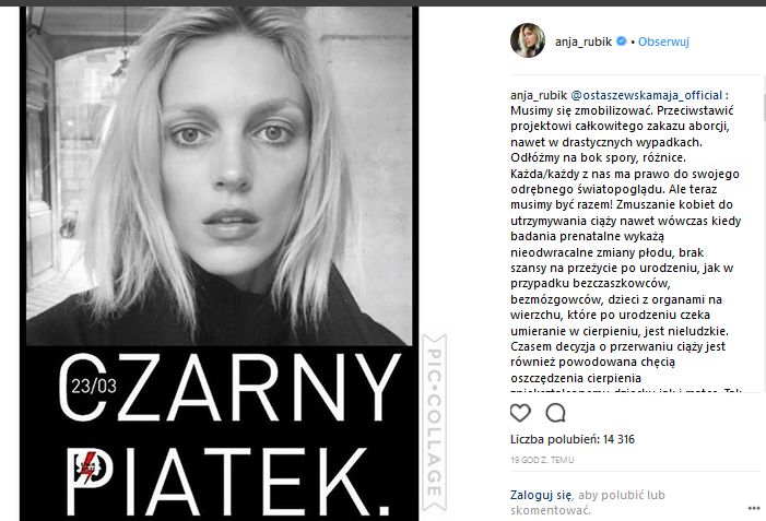 Czarny piątek - Anja Rubik