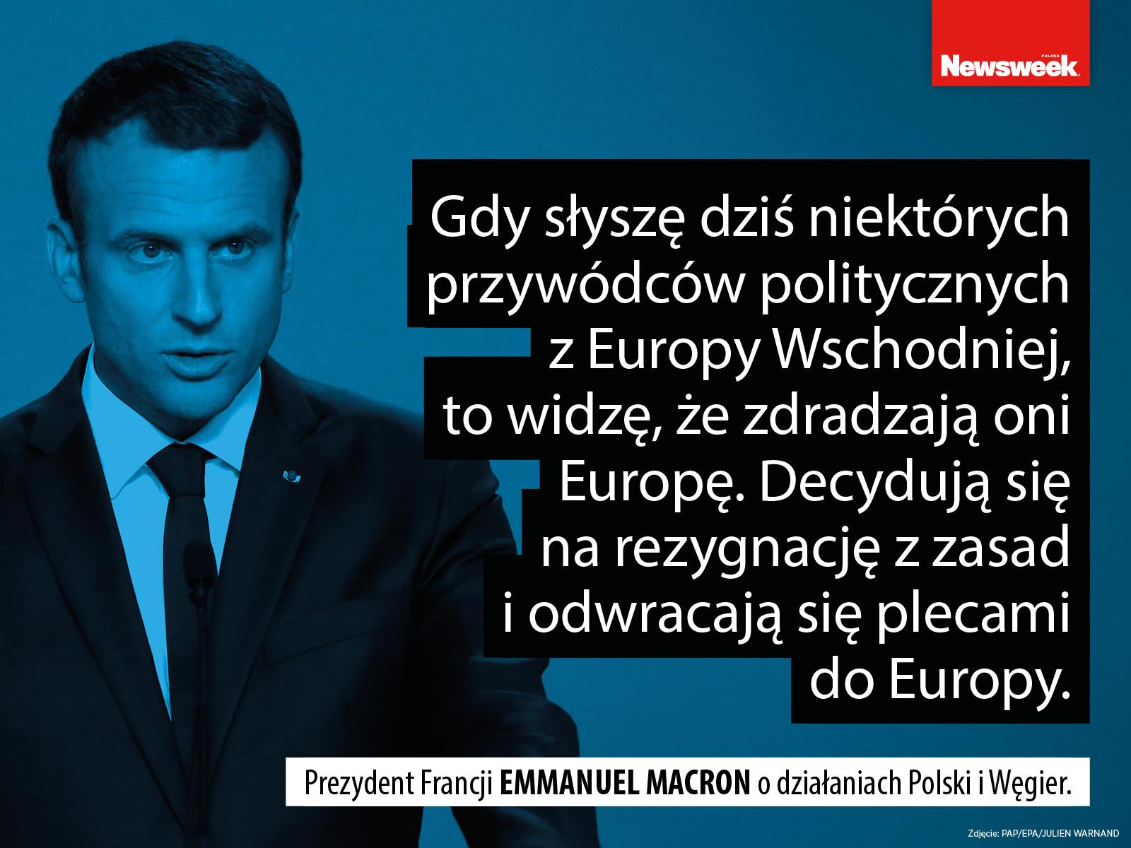 Emmenuel Macron Francja polityka Unia Europejska Polska Węgry