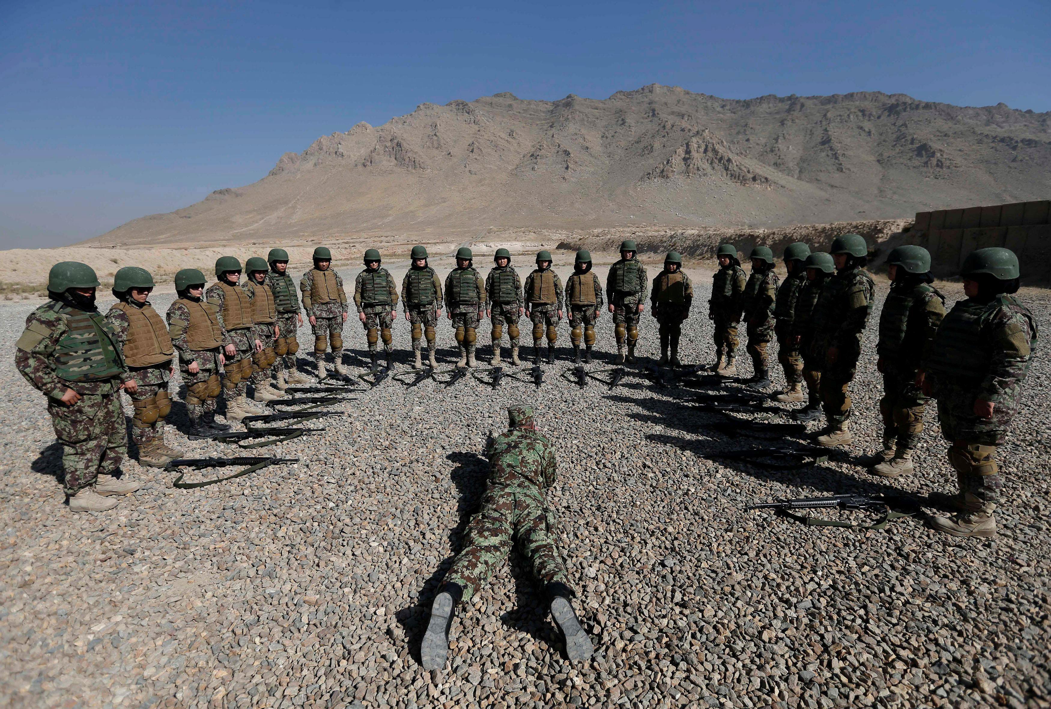 The Wider Image: Training Afghanistan's women soldiers