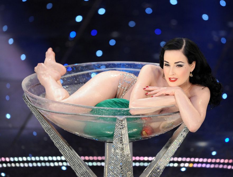 Dita Von Teese otworzyła swym show festiwal włoskiej muzyki w Sanremo