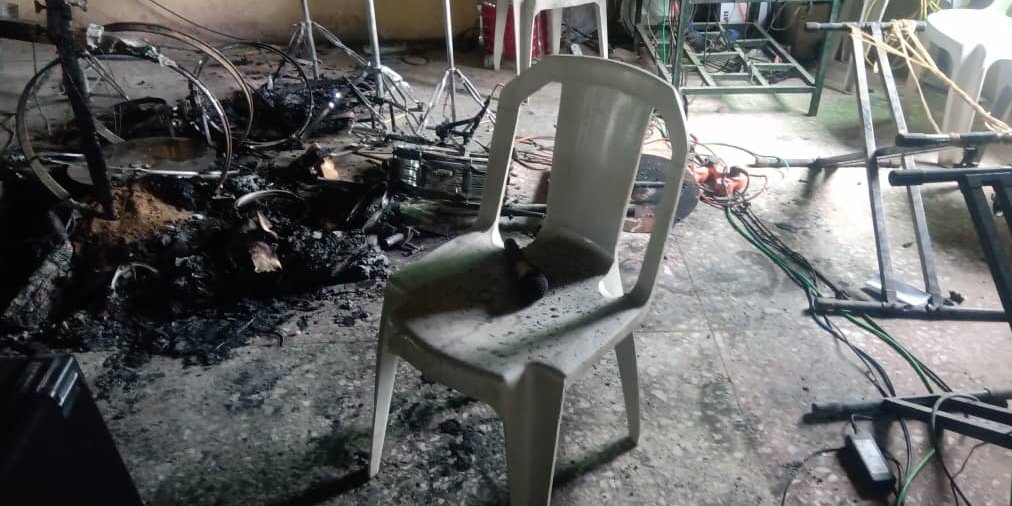 A church in the community was set ablaze by the gunmen [PSJ Nigeria]
