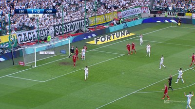 Legia - Górnik Z. (1:0): Loska po raz trzeci! Instynktowne odbicie piłki po bardzo mocnym strzale Radovicia