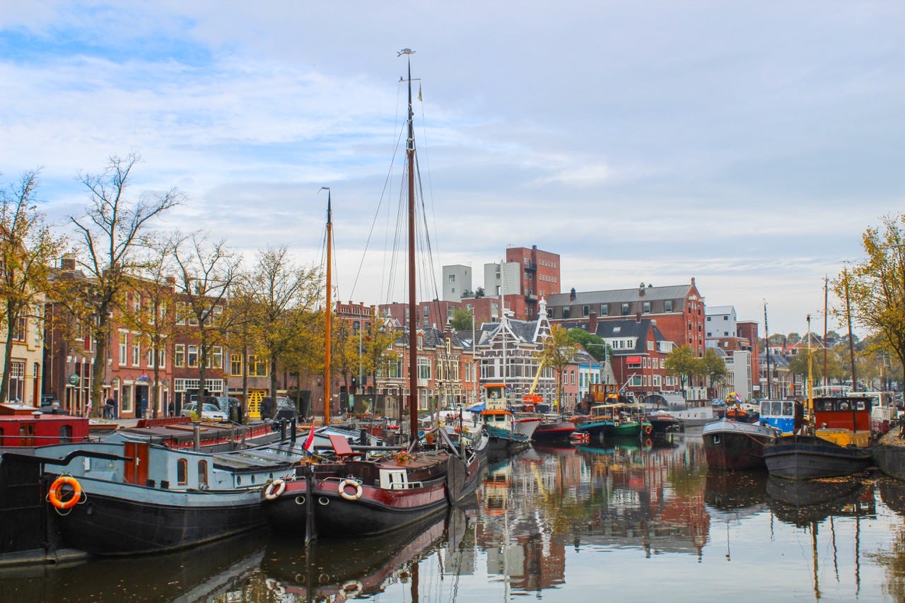 Groningen has many canals and walkable pathways. Sarah Veldman