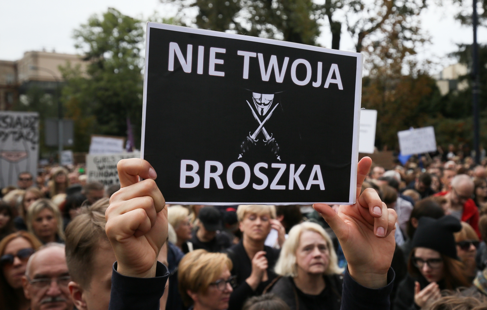 CZARNY PROTEST PRZED SEJMEM