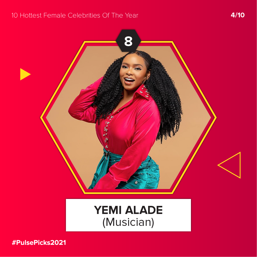 Yemi Alade is our eighth hottest female celebrity for 2021