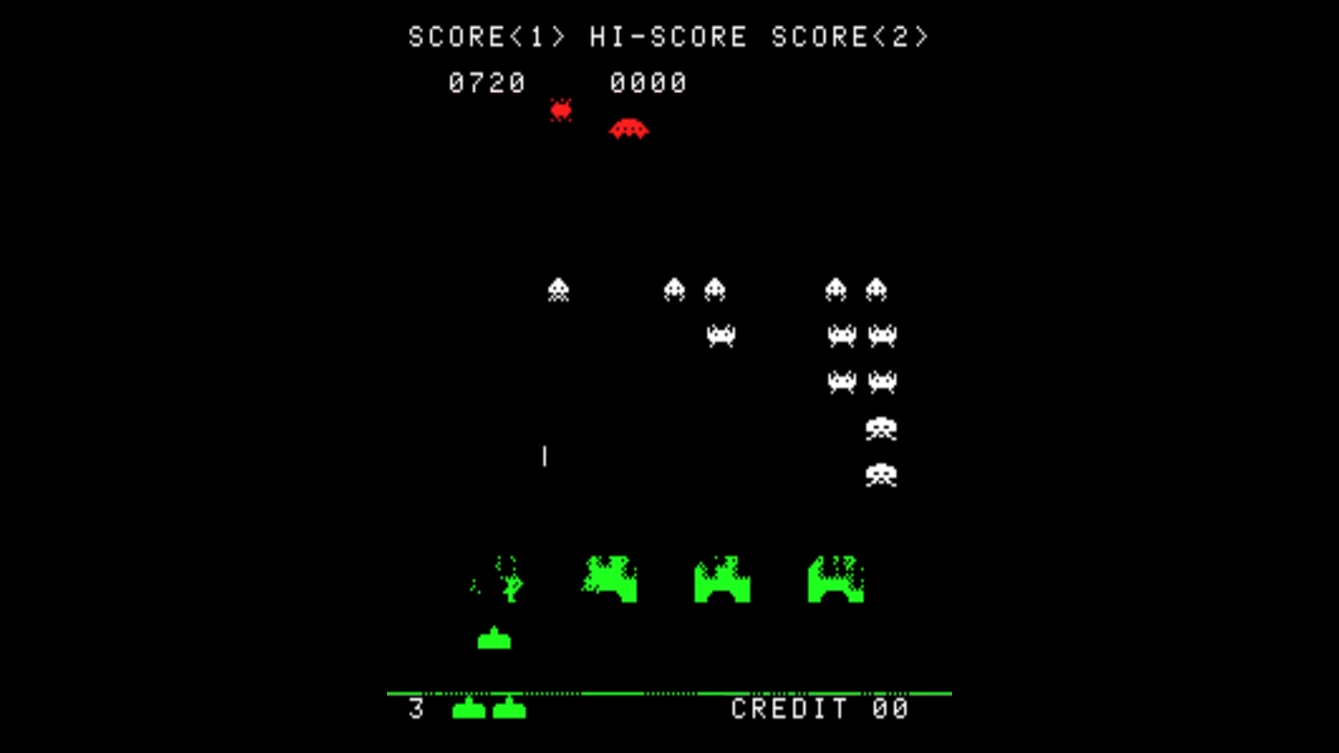 Ukážka z hry Space Invaders.