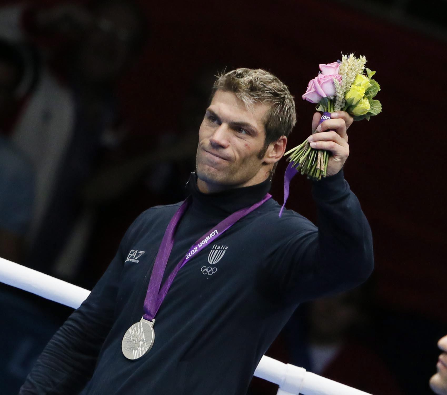 Olimpijczycy srebrny bokser włoch Clemente Russo
