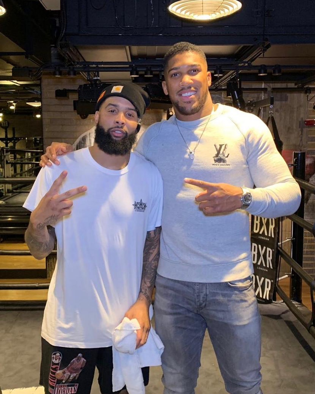 Anthony Joshua recently met American football star Odell Beckham (Instagram/Anthony Joshua)