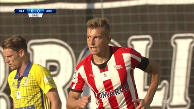 Cracovia - Arka (0:0): Helik jak zwykle groźny przy stałych elementach gry. Młody obrońca mógł dać prowadzenie "Pasom"