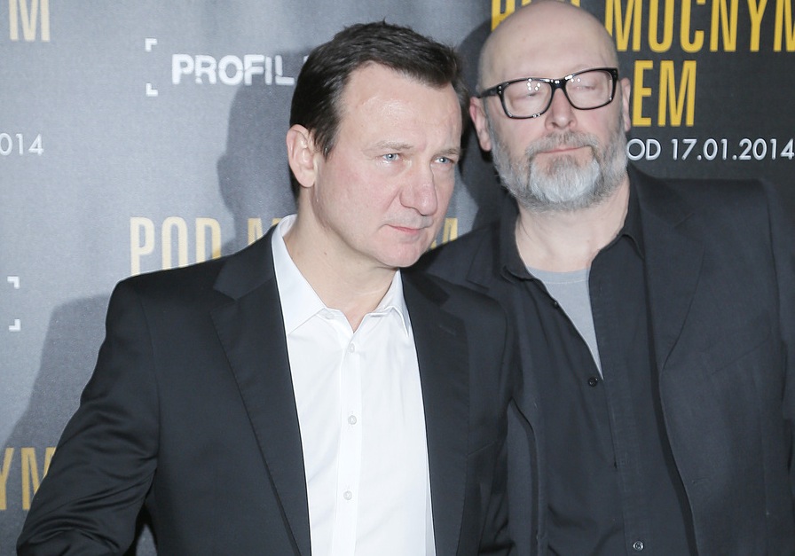 Robert Więckiewicz i Wojciech Smarzowski na warszawskiej premierze filmu