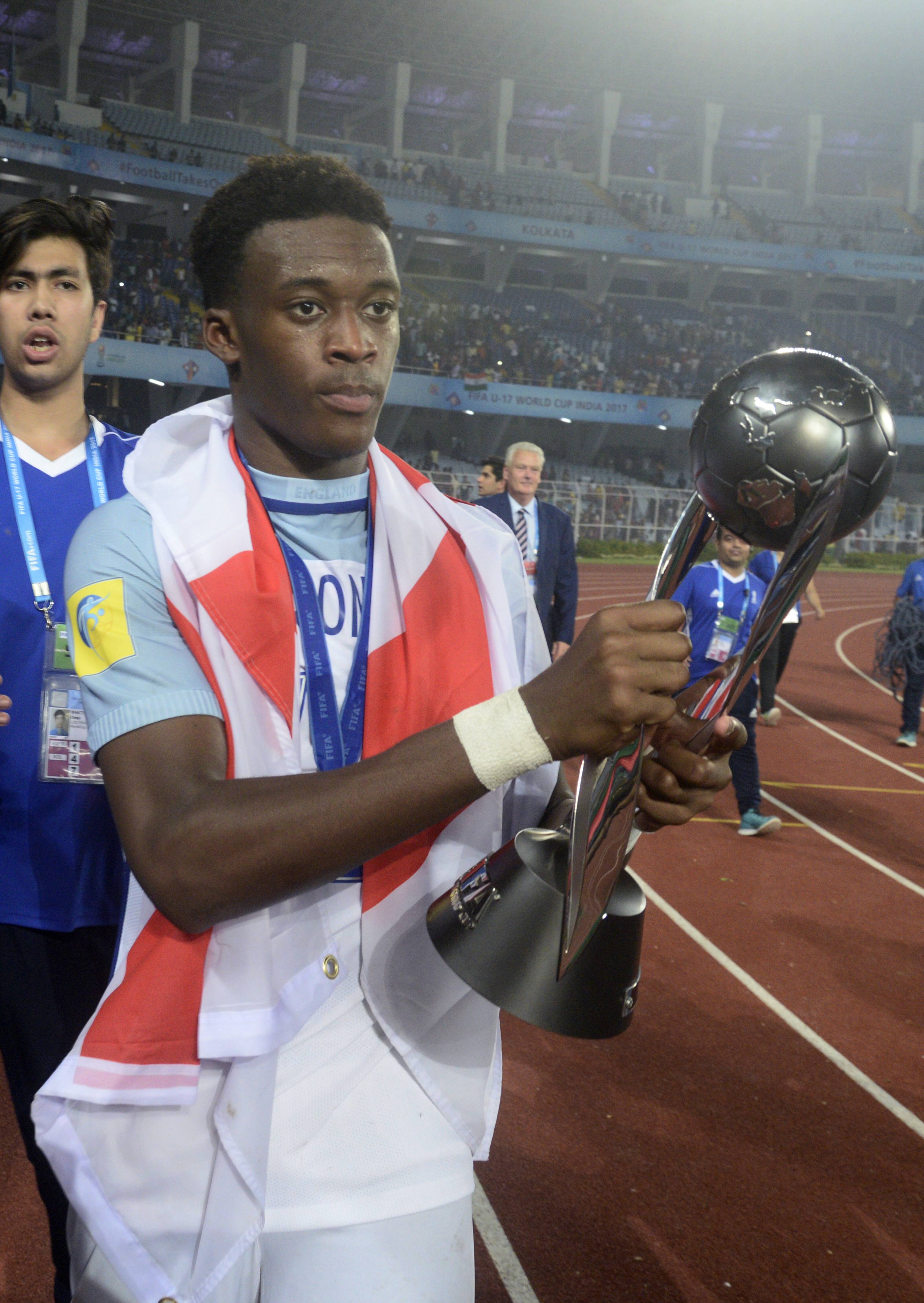 Callum Hudson-Odoi at the FIFA U-17 World Cup in Kolkata India 